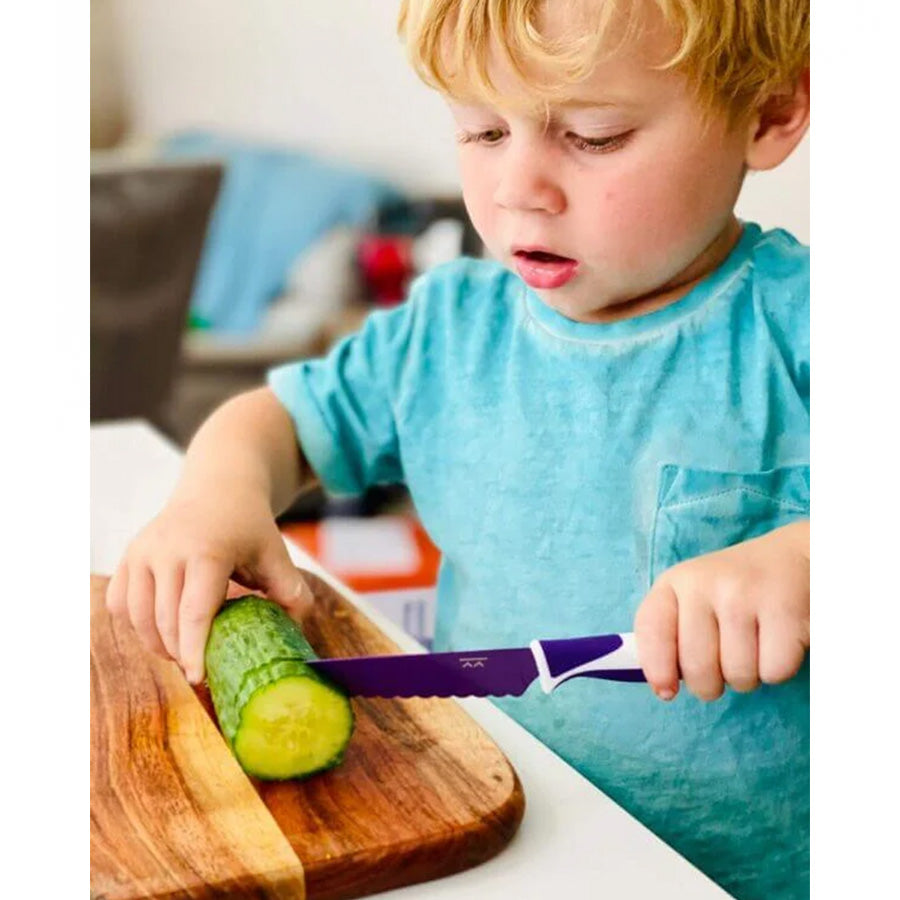 New KiddiKutter Purple Knife, Kids Chopping Knife